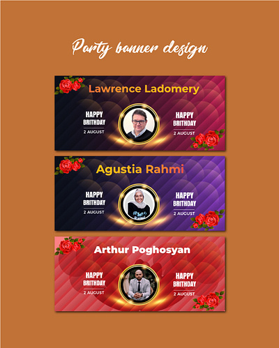 Happy birthday/party banner design template banner