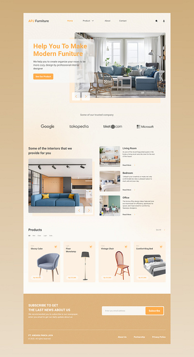 Furniture Website Design app design branding design design inspo figma furniture furniture website illustration portfolio project project inspiration ui