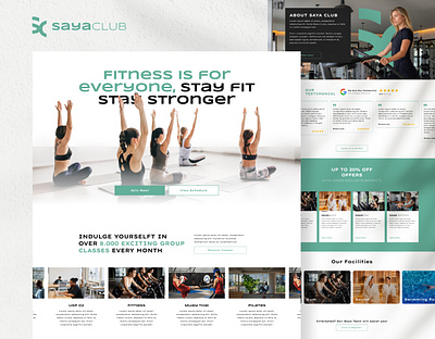 Experience Healthy Lifestyle with Saya Club branding class clean fitness graphic design gym gymnastic healthy illustrastion interaction design lifestyle reference simple ui ui design ux design visual design website