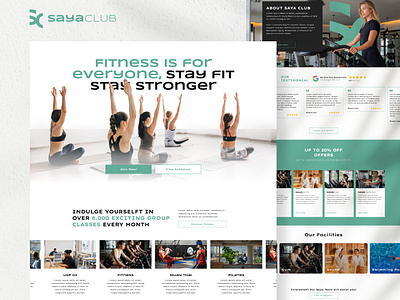 Experience Healthy Lifestyle with Saya Club branding class clean fitness graphic design gym gymnastic healthy illustrastion interaction design lifestyle reference simple ui ui design ux design visual design website