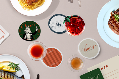 Vinny's Brasserie branding brasserie fine dining food graphic design print design restaurant