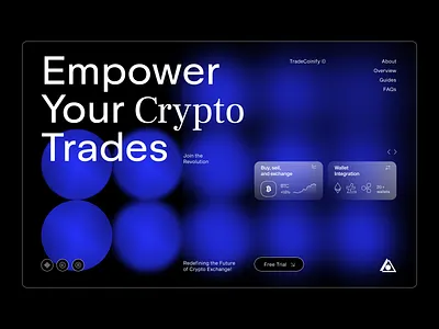 TradeCoinify - Crypto Website Landing Page bitcoin blockchain crypto crypto design crypto website cryptocurrency finance landing page marketing trading ui visual design wallet web web3