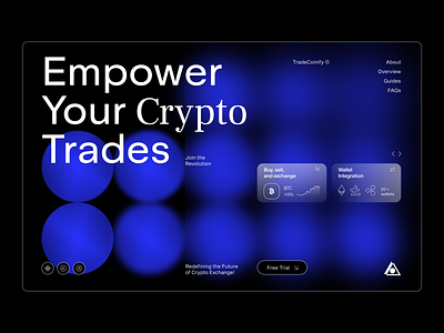 TradeCoinify - Crypto Website Landing Page bitcoin blockchain crypto crypto design crypto website cryptocurrency finance landing page marketing trading ui visual design wallet web web3