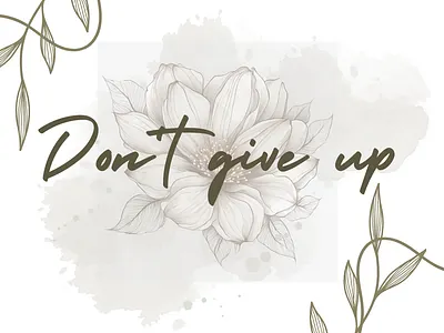 Unwavering Spirit: Never Give Up design graphic design illustration logo motion graphics ui ux vector