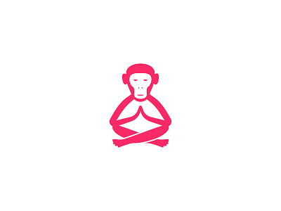 Meditation Monkey Logo 3d animation branding business logo design graphic design illustration logo meditation modern logo moneky monkey meditation motion graphics ui