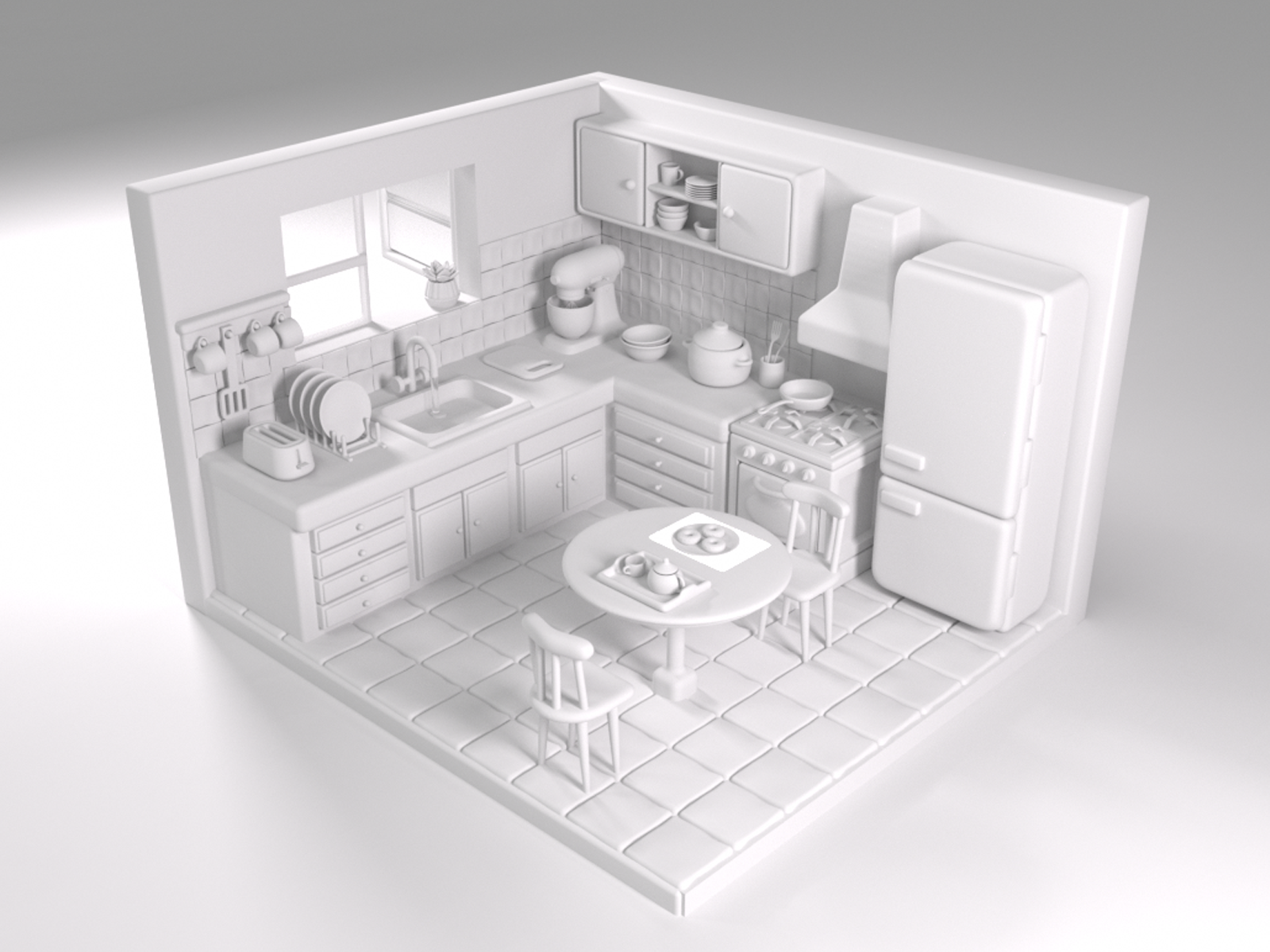 Example of 3D Models & 3D Environment Illustration