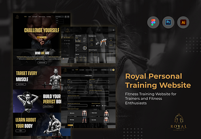 Royal Personal Training Website Design branding logo ui website design