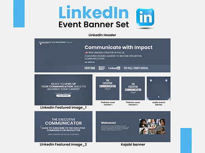 LinkedIn Banner Set Design for April Little banner banner design branding design graphic design icon illustration logo typography ui