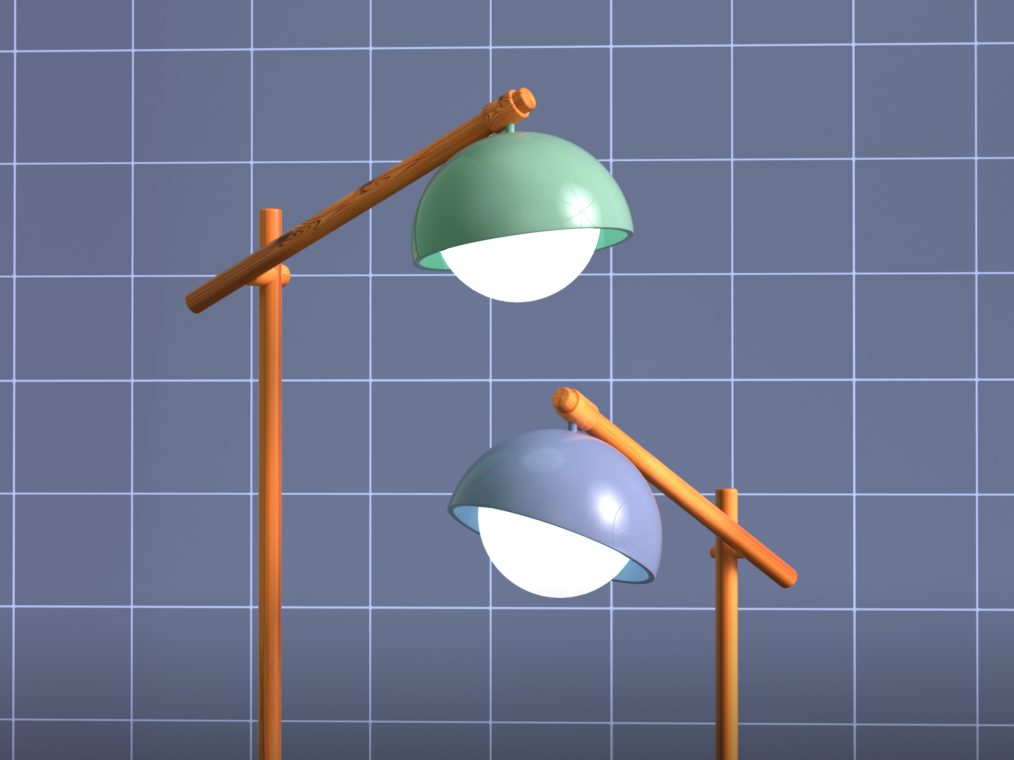 Lamps 3d art c4d cinema4d colorful design lamp octanerender render