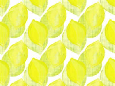 Lemony Yellow design digital food fruit graphic design illustrations patterns seamless