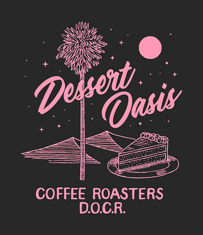 Logo & Apparel Design Dessert Oasis CR apparel design illustration logo design typography vintage design