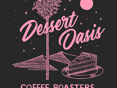 Logo & Apparel Design Dessert Oasis CR apparel design illustration logo design typography vintage design