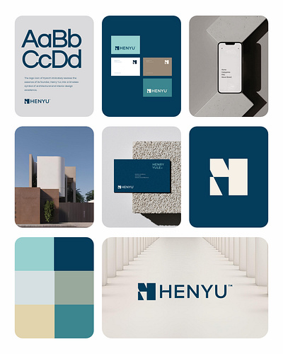 Henyu Architecture branding graphic design logo