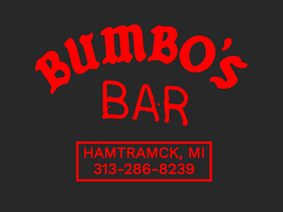 Logo & Apparel Design Bumbo's Bar apparel design logo design typography