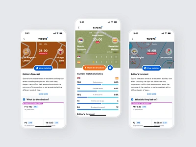 Tipsta (Betting forecast) basketball bet betting app figma forecast hockey mobile design product design tennis ui uiux