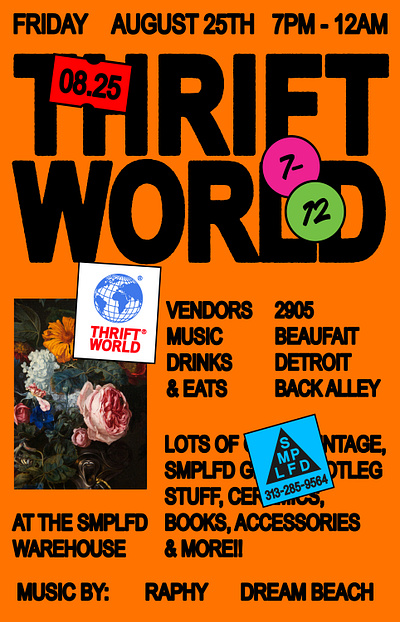 Poster Design Thrift World graphic design poster design typography