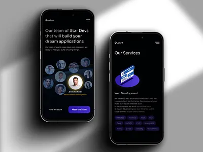 Quatra - mobile version clean design illustration landing landing page modern ui