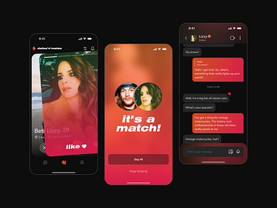 Date App UI app clean concept date gradient ui