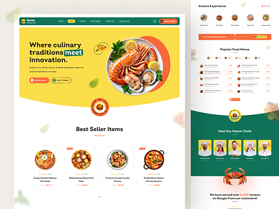 Gotek - Cuisine Restaurant delicious design food kitchen minimal restaurant traditional ui uiux design ux web website