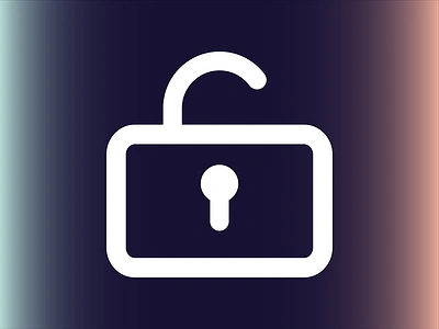 Padlock Open Icon design iconography keylines ui vector