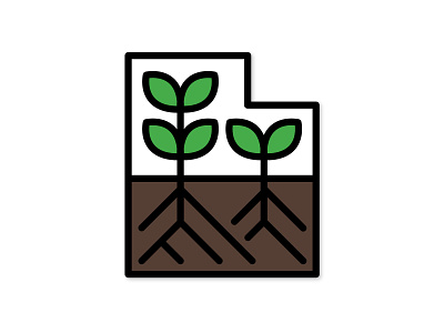 Utah State University Sticker agriculture anthropology farm farmers growth plant roots soil sticker university usu utah utah state