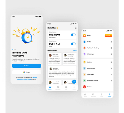 Alarm Mobile App Design app design figma graphic design mobile ui ux