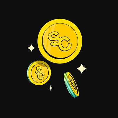 Simply Codes Token 2d ai animation branding coin design game illustration lottie thelittlelabs token ui ux