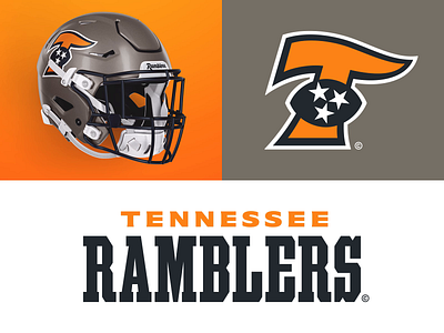 28/32 – Tennessee Ramblers branding design football graphic design guitar illustration logo mascot musician ramblers sports sports branding t tennessee typography