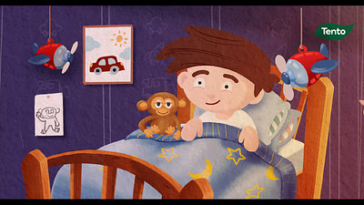 Children goodnight book promo animation ill motion graphics