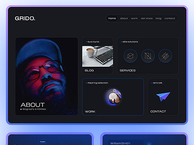 Grido - Personal Webflow Template cv personal portfolio personal website vcard webflow webflow template