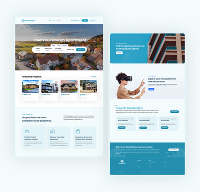 HomeScope Website Design | Real Estate Website | UX/UI Design case study real estate real estate website ui ui design ux ux design uxui design website design