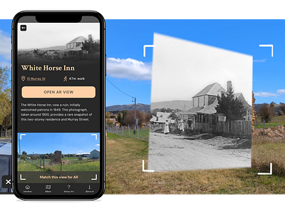 Collector History Walk app ar augmented reality design ui ux