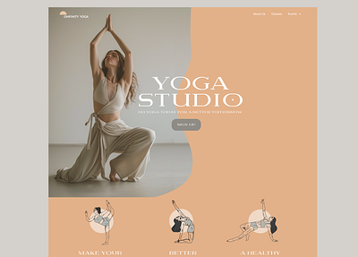 Yoga studio ui ux web design yoga yoga studio