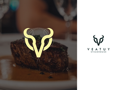 Veatuy Steakhouse Logo branding design graphic design icon illustration logo logo design logotype vector