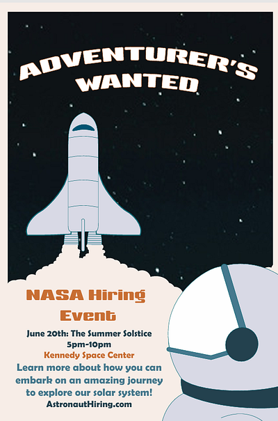 Astronaut Recruiting Event Poster