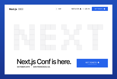 Next.js Conference Re-creation design figma figmadesign javascript landing page nextjs ui uiux