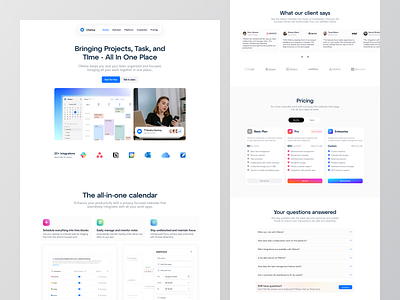 Ofative - Saas Landing Page cansaas design platform productivity saas saas agency saas landing page software as service ui ux web web design websites