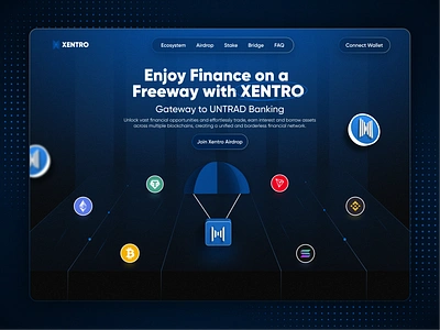 Crypto Airdrop Website UI/UX binance crypto ethereum finance landing page sci fi trading tron web3 website