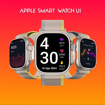 Apple smart watch ui in figma app desigh case study dashboard design ui ui ux desigh website desigh