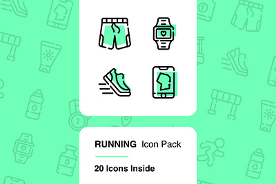 Running Icon Pack app branding cartoon endurance graphic design icon running sport ui vector