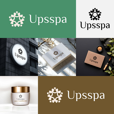 Upsspa U letter design. beauty design logo print salon spa u letter u letter logo design u logo yoga