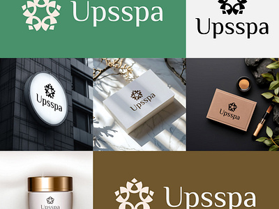 Upsspa U letter design. beauty design logo print salon spa u letter u letter logo design u logo yoga