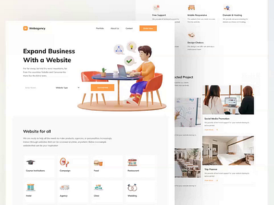 Normaland 2.0 - Webagency Landing Page Interaction 3d agency blender business clean company design features framer illustrations landing page marketing responsive startup team template ui ux web design website