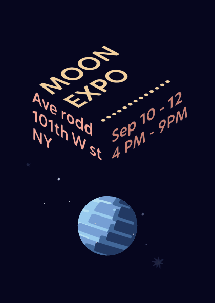 Moon Expo design graphic design vector