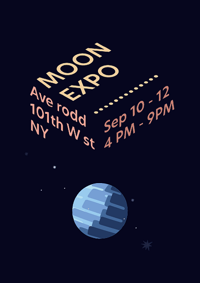 Moon Expo design graphic design vector