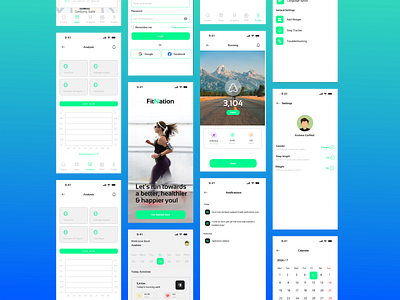 FitNation Running Apps app branding design u ui ux