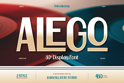 Alego branding display font font font design font style headline lettering logo type magazine poster poster vintage retro font style retro san serif retro style retro vintage san serif san serif retro font vintage