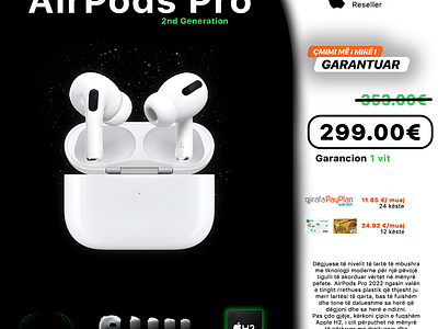 gjirafa50 AirPods Pro Sale (NOT OFFICIAL DESIGN) airpods apple design ertikrasniqi gjirafa50 graphic design instagram kosovo mediapost