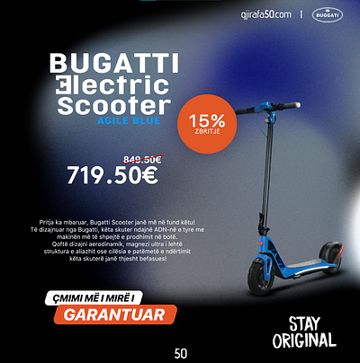 gjirafa50 Bugatti Scooter Design (NOT OFFICIAL DESIGN) bugatti electric scooter ertikrasniqi gjirafa50 graphic design instagram kosovo mediapost