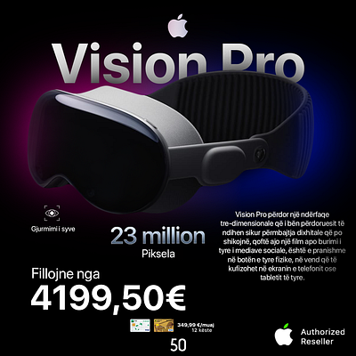 gjirafa50 Vision Pro Media Post (NOT OFFICIAL DESIGN) apple ertikrasniqi gjirafa50 graphic design instagram kosovo mediapost vision pro